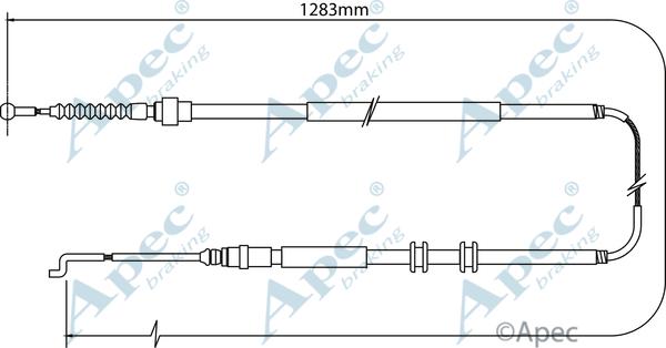 APEC CAB1523 - Cable, parking brake car-mod.net
