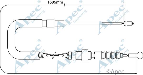 APEC CAB1011 - Cable, parking brake car-mod.net