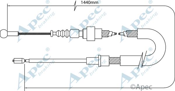 APEC CAB1013 - Cable, parking brake car-mod.net