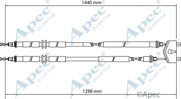 APEC CAB1136 - Cable, parking brake car-mod.net