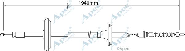 APEC CAB1396 - Cable, parking brake car-mod.net