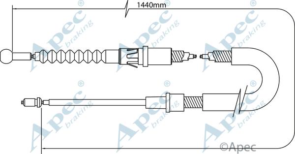 APEC CAB1397 - Cable, parking brake car-mod.net