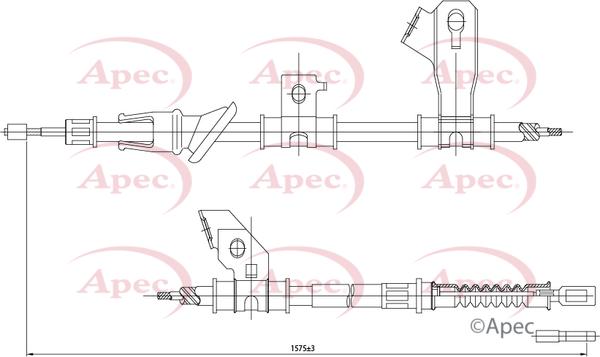 APEC CAB1301 - Cable, parking brake car-mod.net