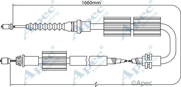APEC CAB1246 - Cable, parking brake car-mod.net