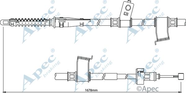 APEC CAB1250 - Cable, parking brake car-mod.net