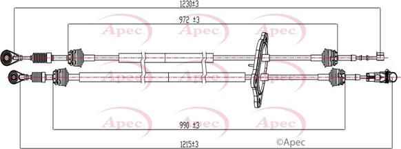 APEC CAB7030 - Cable, tip, manual transmission car-mod.net