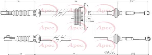 APEC CAB7021 - Cable, tip, manual transmission car-mod.net