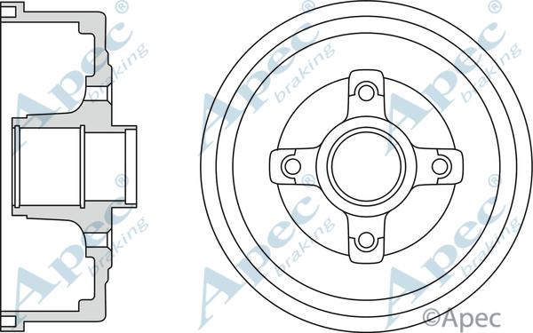 APEC DRM9924 - Brake Drum car-mod.net