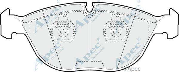 APEC PAD944 - Brake Pad Set, disc brake car-mod.net