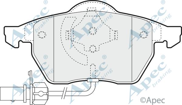 APEC PAD964 - Brake Pad Set, disc brake car-mod.net