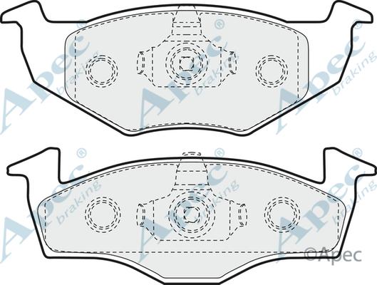 APEC PAD911 - Brake Pad Set, disc brake car-mod.net