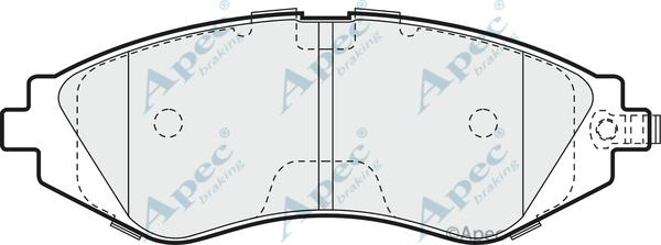 APEC PAD980 - Brake Pad Set, disc brake car-mod.net