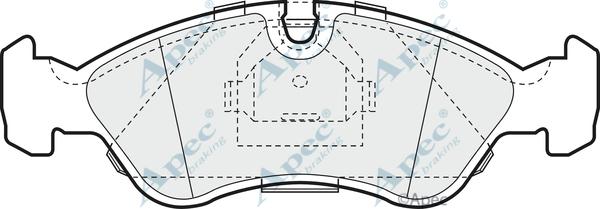 APEC PAD589 - Brake Pad Set, disc brake car-mod.net