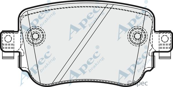APEC PAD1961 - Brake Pad Set, disc brake car-mod.net