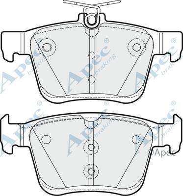APEC PAD1903 - Brake Pad Set, disc brake car-mod.net