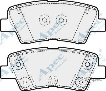 APEC PAD1989 - Brake Pad Set, disc brake car-mod.net