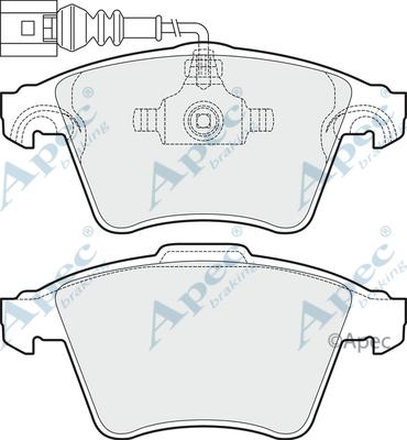 APEC PAD1496 - Brake Pad Set, disc brake car-mod.net