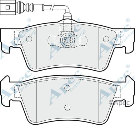 APEC PAD1484 - Brake Pad Set, disc brake car-mod.net