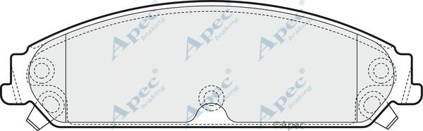 APEC PAD1557 - Brake Pad Set, disc brake car-mod.net