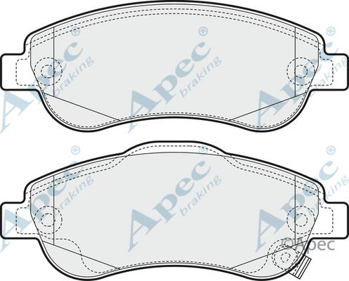 APEC PAD1582 - Brake Pad Set, disc brake car-mod.net
