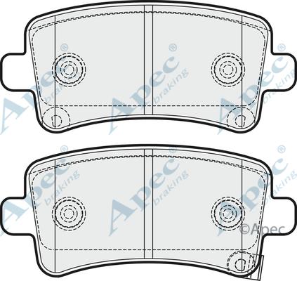APEC PAD1697 - Brake Pad Set, disc brake car-mod.net