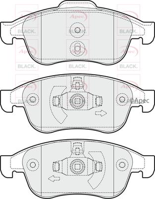 APEC PAD1669B - Brake Pad Set, disc brake car-mod.net