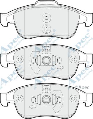 APEC PAD1669 - Brake Pad Set, disc brake car-mod.net