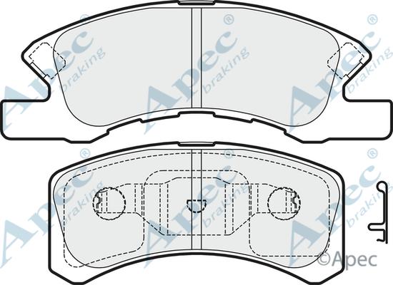APEC PAD1625 - Brake Pad Set, disc brake car-mod.net