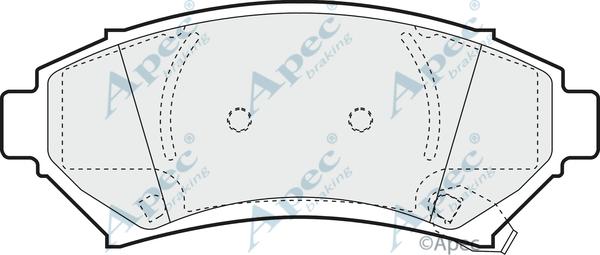 APEC PAD1002 - Brake Pad Set, disc brake car-mod.net
