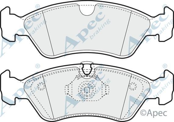 APEC PAD1031 - Brake Pad Set, disc brake car-mod.net
