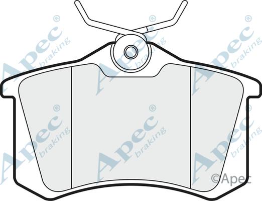 APEC PAD1020 - Brake Pad Set, disc brake car-mod.net