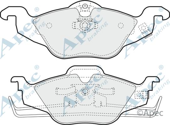 APEC PAD1022 - Brake Pad Set, disc brake car-mod.net