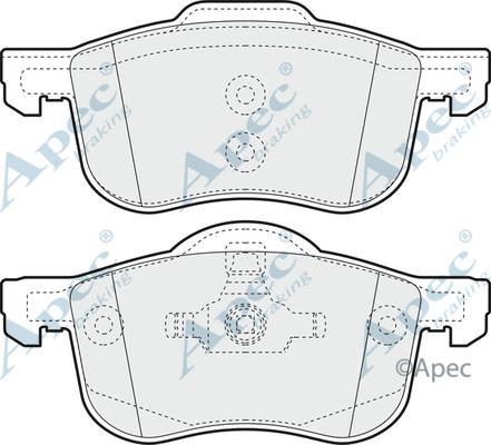 APEC PAD1075 - Brake Pad Set, disc brake car-mod.net
