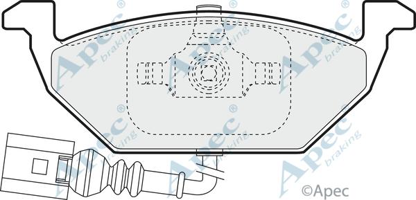 APEC PAD1162 - Brake Pad Set, disc brake car-mod.net