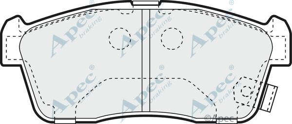 APEC PAD1111 - Brake Pad Set, disc brake car-mod.net