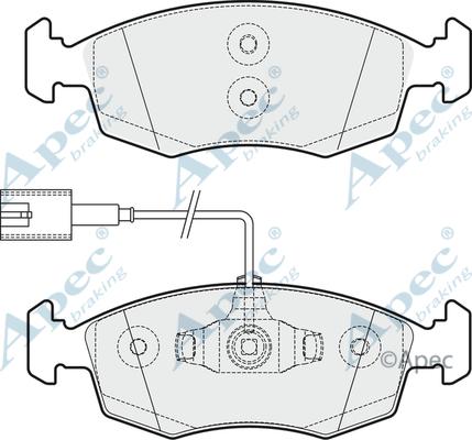 APEC PAD1845 - Brake Pad Set, disc brake car-mod.net