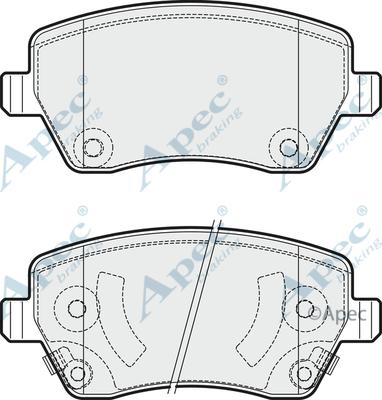 APEC PAD1887 - Brake Pad Set, disc brake car-mod.net