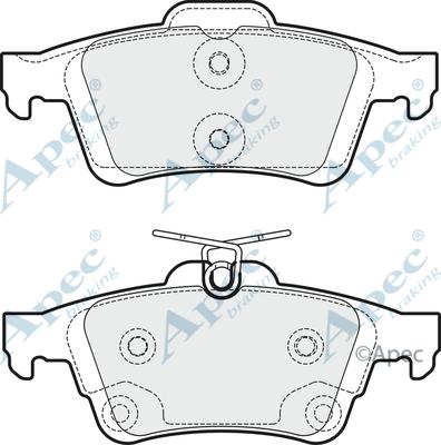 APEC PAD1822 - Brake Pad Set, disc brake car-mod.net
