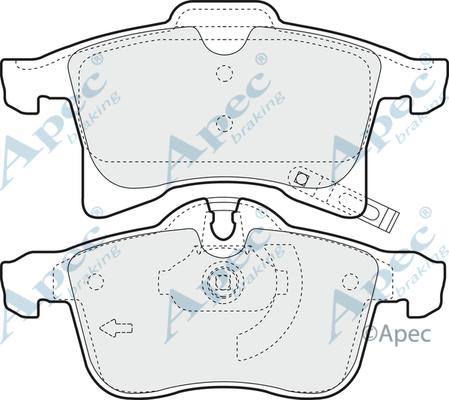 APEC PAD1348 - Brake Pad Set, disc brake car-mod.net