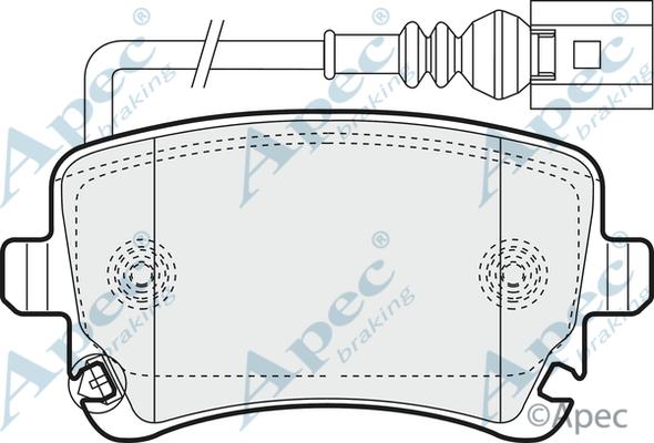 APEC PAD1352 - Brake Pad Set, disc brake car-mod.net