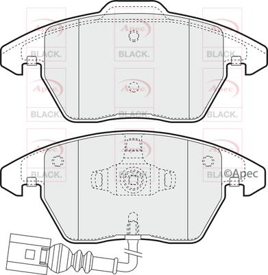 APEC PAD1313B - Brake Pad Set, disc brake car-mod.net