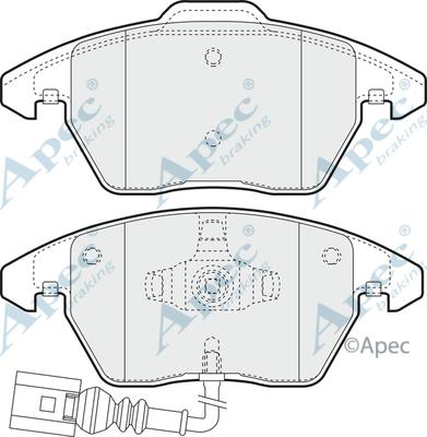 APEC PAD1313 - Brake Pad Set, disc brake car-mod.net