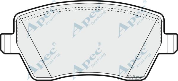 APEC PAD1312 - Brake Pad Set, disc brake car-mod.net