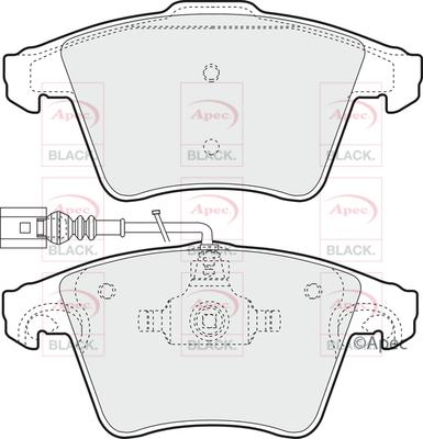 APEC PAD1337B - Brake Pad Set, disc brake car-mod.net