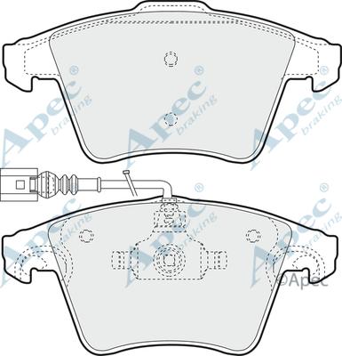 APEC PAD1337 - Brake Pad Set, disc brake car-mod.net