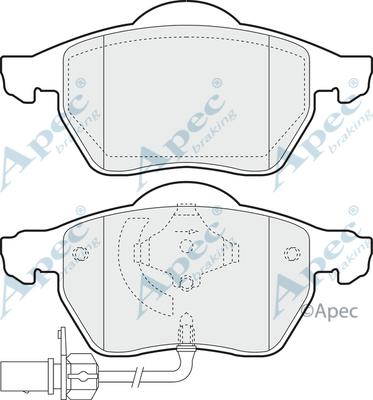 APEC PAD1234 - Brake Pad Set, disc brake car-mod.net