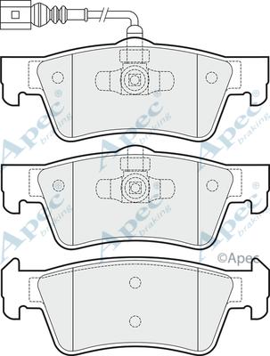 APEC PAD1727 - Brake Pad Set, disc brake car-mod.net