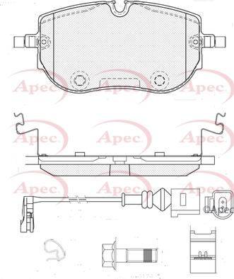 APEC PAD2494 - Brake Pad Set, disc brake car-mod.net