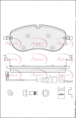 APEC PAD2495 - Brake Pad Set, disc brake car-mod.net