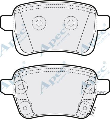 APEC PAD2064 - Brake Pad Set, disc brake car-mod.net